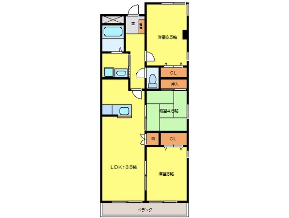 インペリアル鍵屋ノ辻の物件間取画像